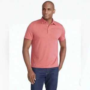 Untuckit Mens Large Clavidor Regular Fit Polo Shirt Short Sleeve Stretch Comfort